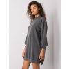 Tmavě šedé basic mikinové šaty Maretta