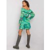 Zelené vzorované "carmen" šaty Edmonton