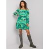 Zelené vzorované "carmen" šaty Edmonton
