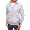 Světle šedá basic mikina na zip