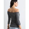 Dámský šedý top s odhalenými rameny