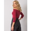 Dámský bordó top s odhalenými rameny