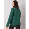 Tmavě zelená dámská mikina bez kapuce
