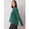 Tmavě zelená dámská mikina bez kapuce