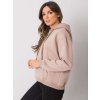 Béžová dámská mikina s kapucí a s kapsou