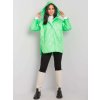 Neonově zelená dámská oversize prošívaná bunda