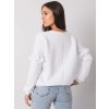 Bílá dámská mikina s krajkou na rukávech
