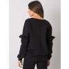 Černá dámská mikina s krajkou na rukávech