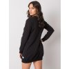 Černá mikinové šaty Hanely s kapsou na hrudi