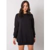 Černá mikinové šaty Hanely s kapsou na hrudi