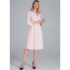 Světle růžové retro šaty s knoflíky