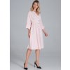 Světle růžové retro šaty s knoflíky