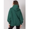 Tmavě zelená dámská oversize mikina s kapucí
