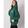 Tmavě zelená dámská oversize mikina s kapucí