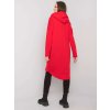 Červená dámská dlouhá mikina na zip