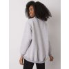 Světle šedá dámská prošívaná mikina bez kapuce