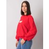 Červená volná mikina Hariette s nápisem "Original wear"