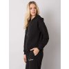 Černá prošívaná mikina Melanie s kapucí