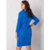 Modré dámské mikinové šaty s kapsami