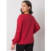 Bordó dámské tričko s krajkovými rukávy
