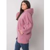 Růžová basic mikina Ella se zapínáním na zip