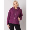 Fuchsiová dámská mikina na zip s kapucí