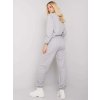 Světle šedé dámské prošívané tepláky s nápisem