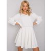 Bílé šaty Victorie s volánky na rukávech