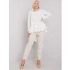 Bílé asymetrické tričko s volánky