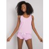 Světle fialové dámské krátké bavlněné pyžamo