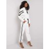 Bílá dámská tepláková souprava s černými pruhy