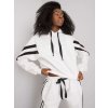 Bílá dámská tepláková souprava s černými pruhy