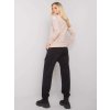 Černo-béžový dámský komplet trička a tepláků