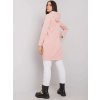 Světle růžová  oversize tunika Kierra s kapucí a zipem