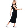Černá dámská souprava sukně a topu Justhype Sweat Midi Skirt Loungewear Set
