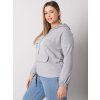 Světle šedá dámská mikina se zipem