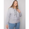 Světle šedá dámská mikina se zipem