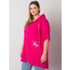 Tmavě růžová dámská mikina na zip s kapsami (Velikost ONE SIZE)