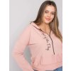 Světle růžová dámská mikina se zipem
