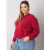 Vínová dámská mikina se zipem
