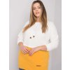 Žluto-bílá dámská mikina s kapsou