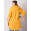 Žlutá dámská mikina na zip s kapsami