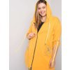 Žlutá dámská mikina na zip s kapsami