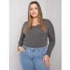 Tmavě šedé dámské tričko s dlouhými rukávy