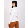Bílé dámské velurové tričko s volánky