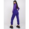 Fialové dámské tepláky s vysokým pasem