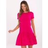 Růžové dámské volné mini šaty