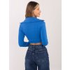 Modrá dámská crop mikina na zip