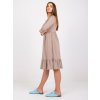 Béžové bavlněné šaty Surrey s volánem