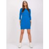 Modré mini šaty Batumi s krajkovým překřížením